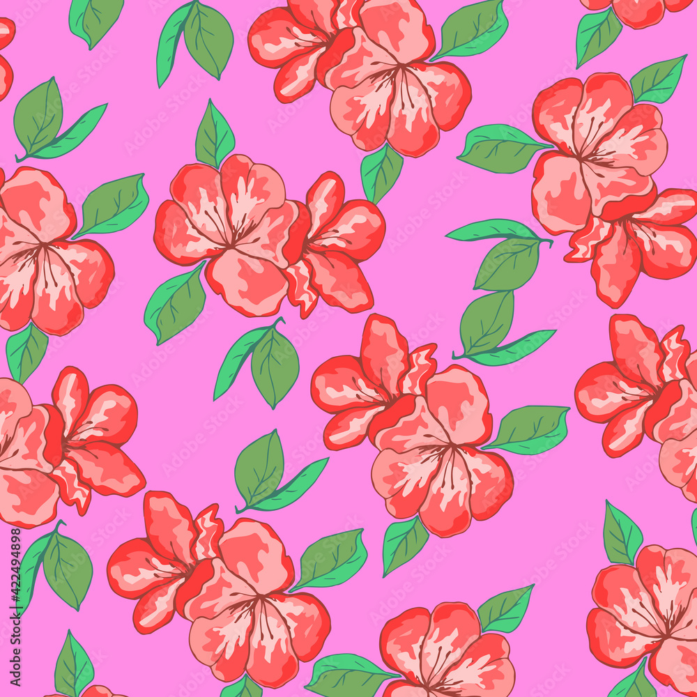 Abstract floral seamless pattern. Abstract floral seamless pattern.