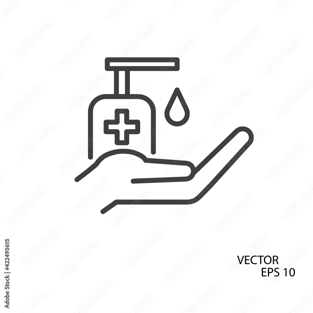 Hands washing flat icon. Pictogram for web. Line stroke. Isolated on white background. Vector eps10. Clear hands. Hands washing flat icon. Pictogram for web. Line stroke. Isolated on white background. Vector eps10. Clear hands.