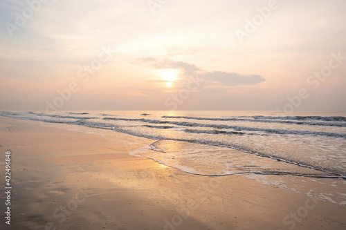 Wallpaper Mural Sunrise in the morning at Hua Hin Beach, Thailand. Torontodigital.ca
