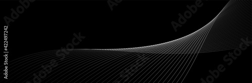 Modern black background with lines