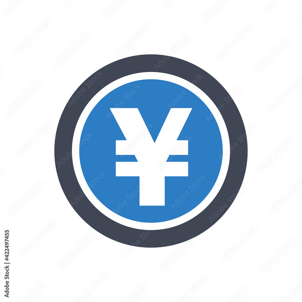 Yen coin money icon Yen coin money icon