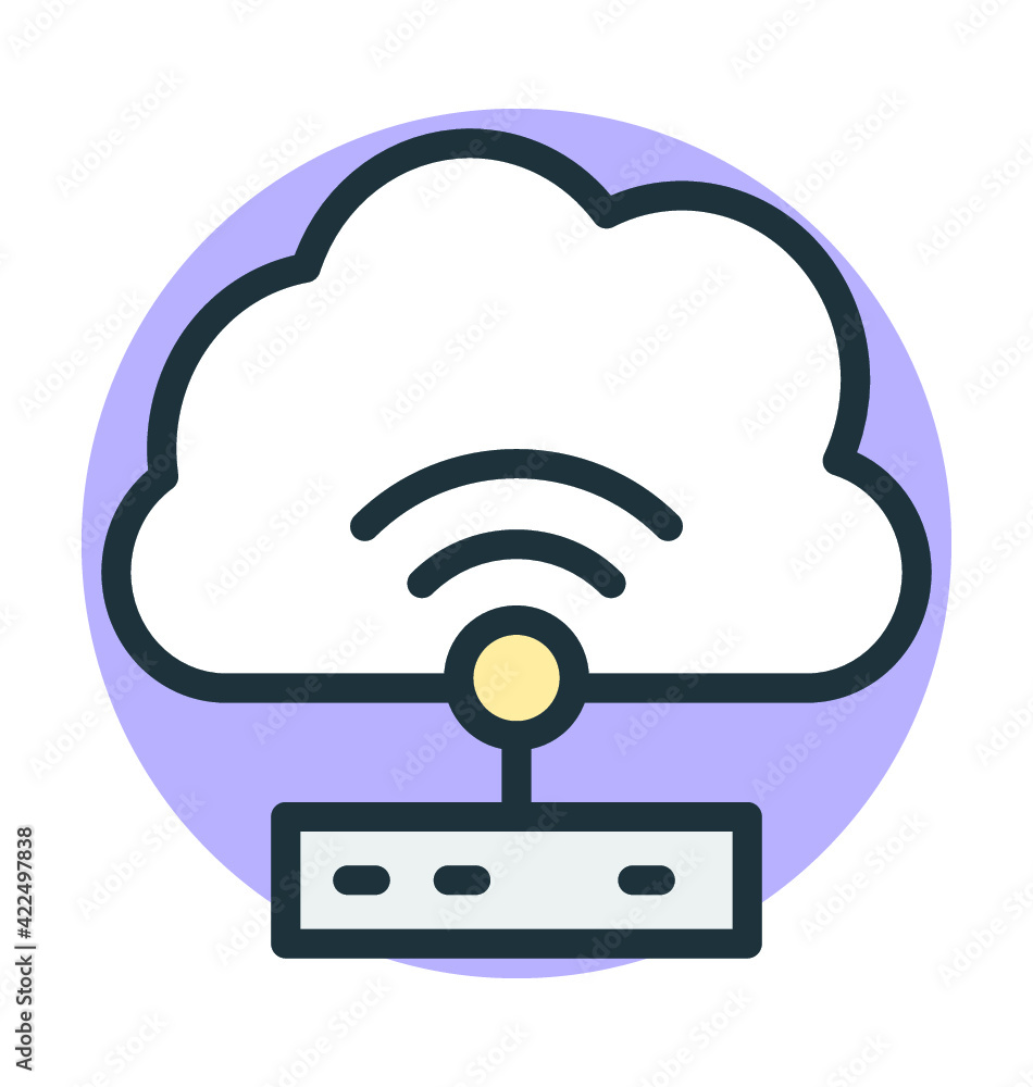 Broadband Connection Vector Icon Broadband Connection Vector Icon