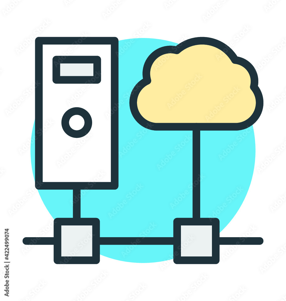 Cloud Network Vector Icon Cloud Network Vector Icon