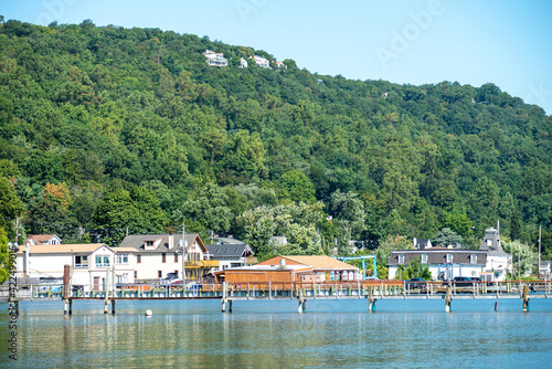 scenes around tappan zee bridge on hudson river