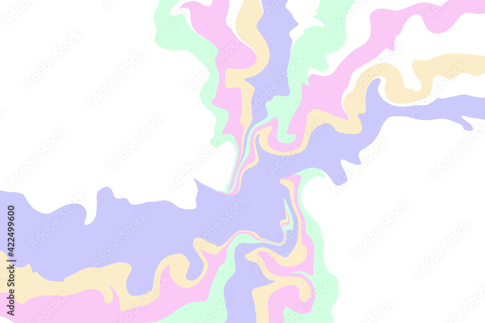 Pastel Wave Geometric Shapes for Background Vector Illustration