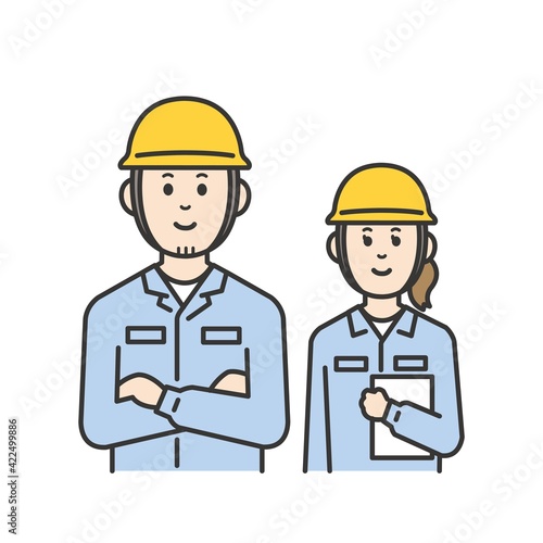 現場作業員　男女