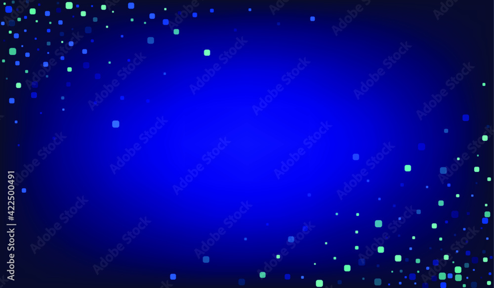 Turquoise Rhombus Top Blue Vector Background. Flying Cell Texture. Abstract Confetti Design. Blue Effect Card. Turquoise Rhombus Top Blue Vector Background. Flying Cell Texture. Abstract Confetti Design. Blue Effect Card.
