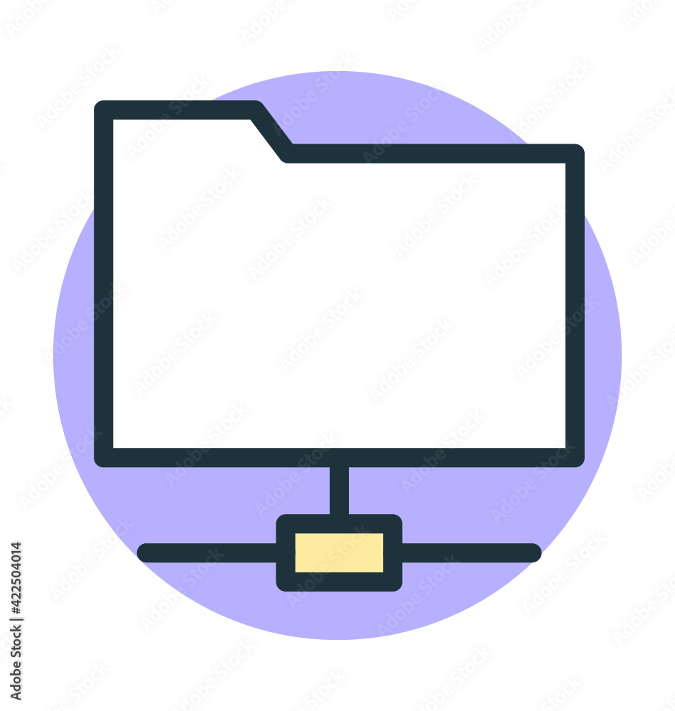 Connected Folder Vector Icon Connected Folder Vector Icon