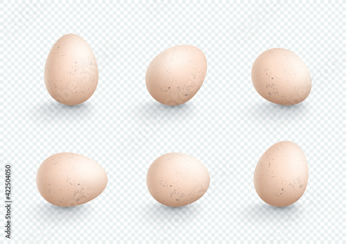 Easter Eggs Vector Element Angles Set 3d Isolated Speckled