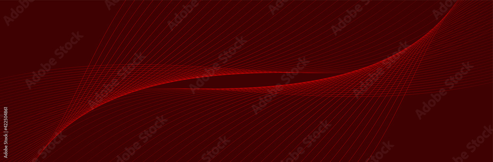 Modern red wave background with lines Modern red wave background with lines