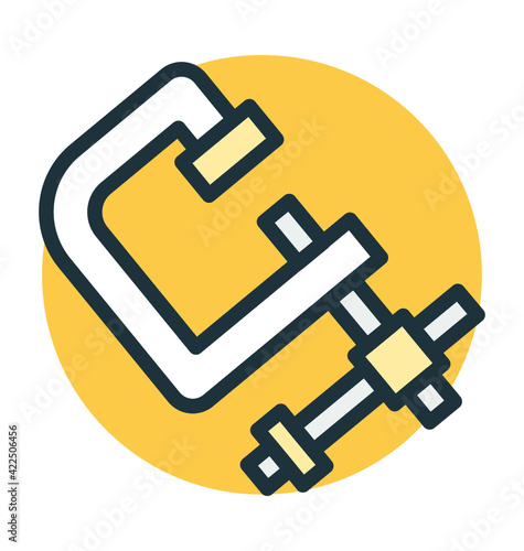 C Clamp Cool Vector Icon