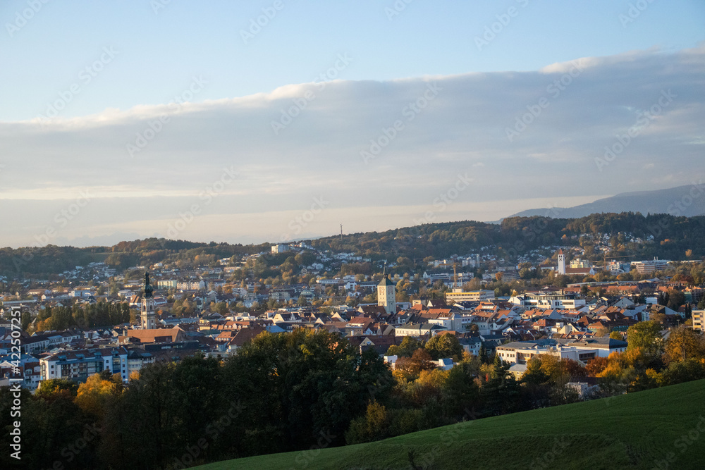 Fototapeta premium Sunset in Deggendorf