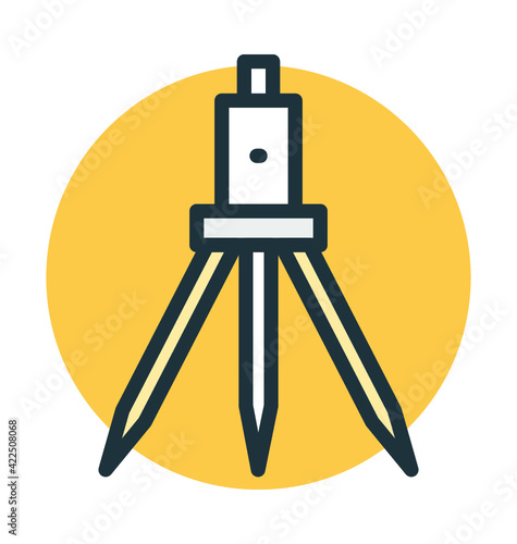 Survey Theodolite Cool Vector Icon
