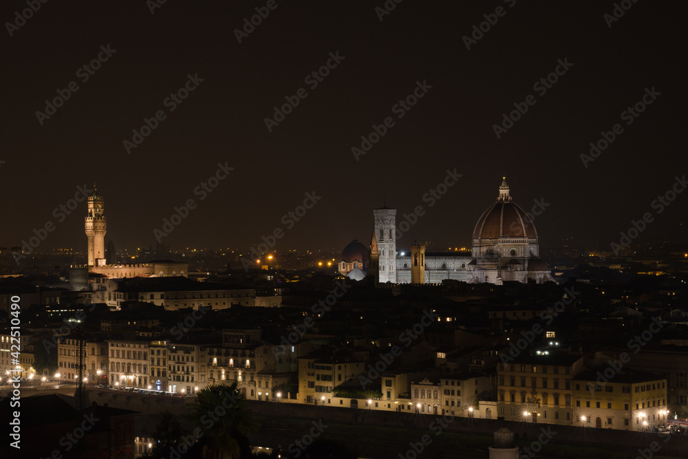 night view on Florence