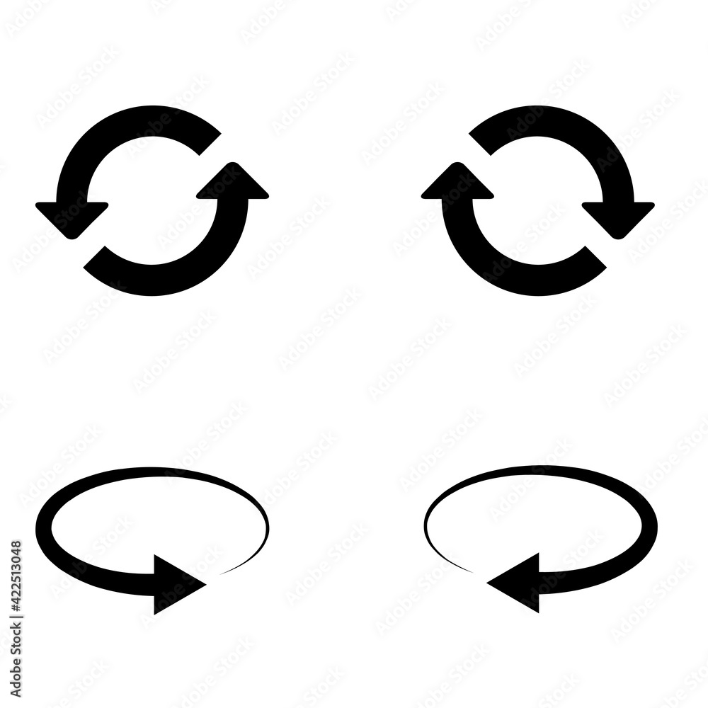 Reload icon vector set. Reset illustration sign collection. update symbol or logo. Reload icon vector set. Reset illustration sign collection. update symbol or logo.