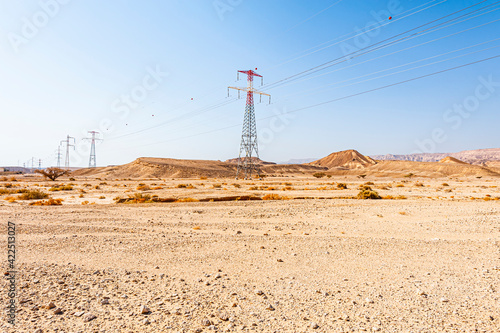 Power lines in  landscape