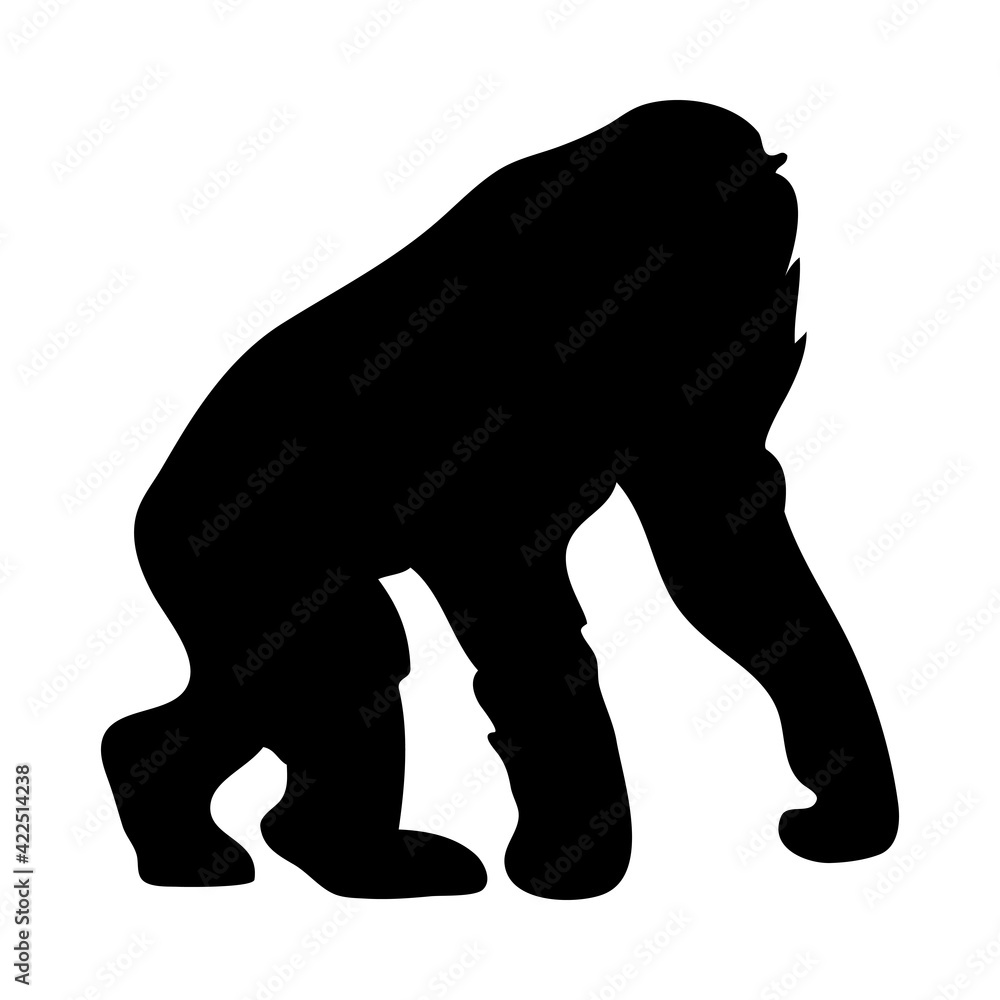 Chimpanzee Ape Silhouette Chimpanzee Ape Silhouette