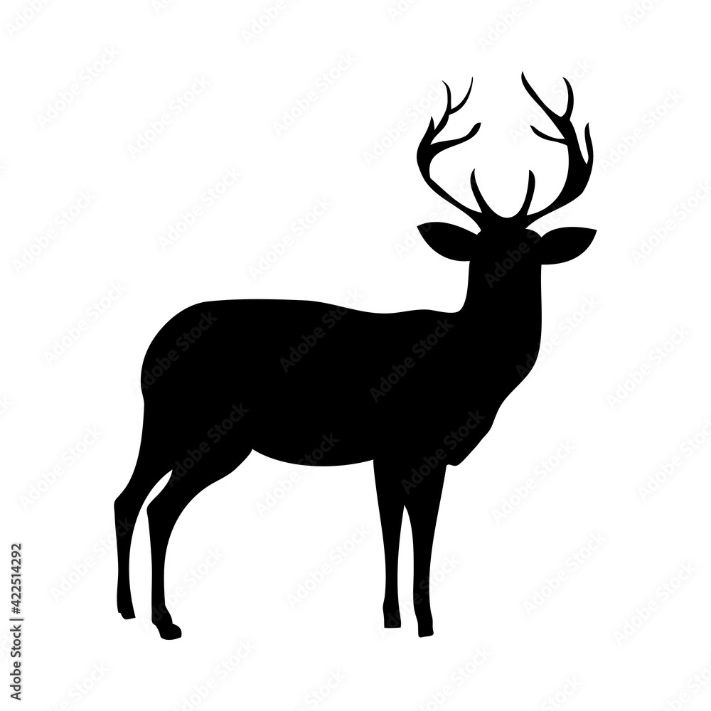 Obraz premium Deer Silhouette