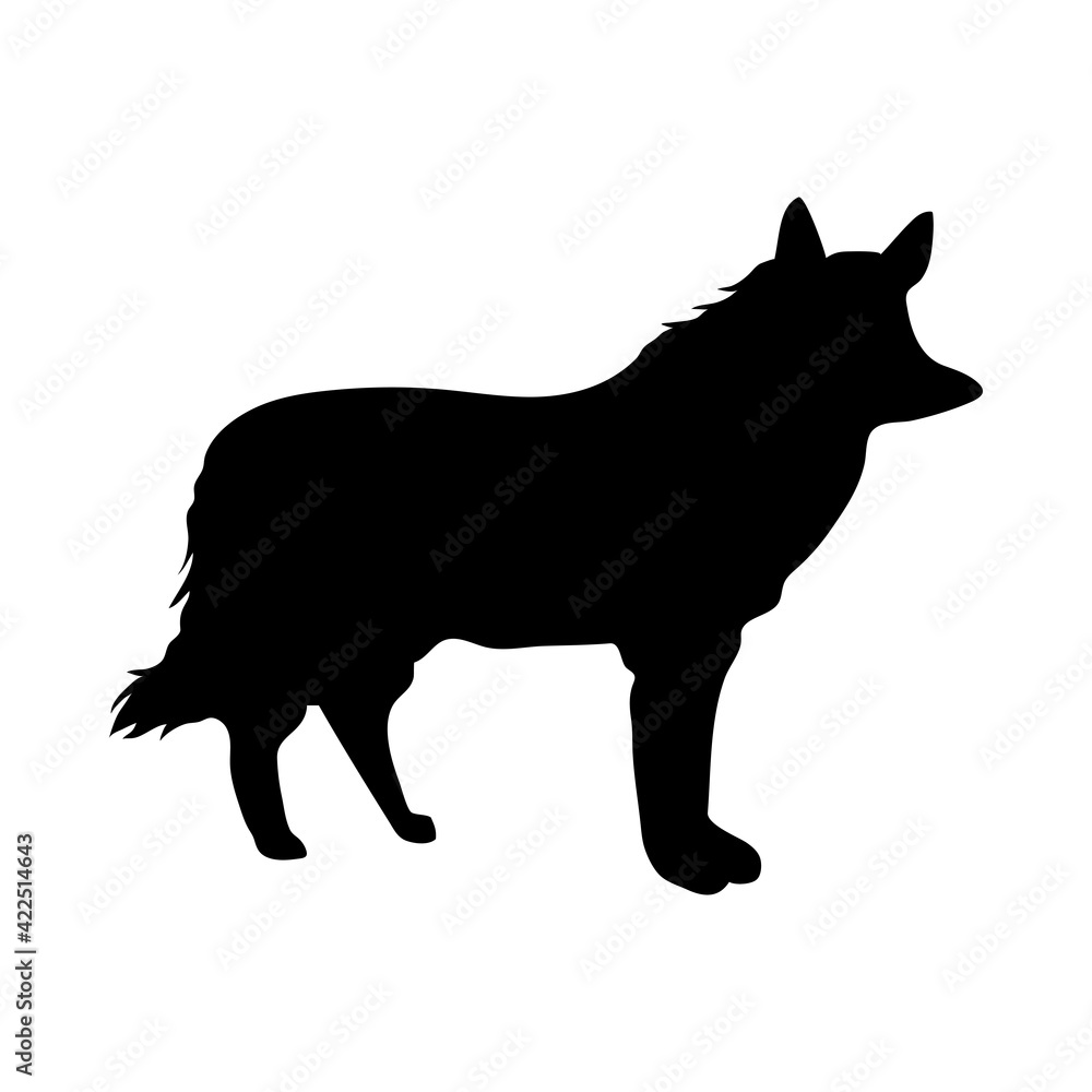 Red Wolf Silhouette Red Wolf Silhouette