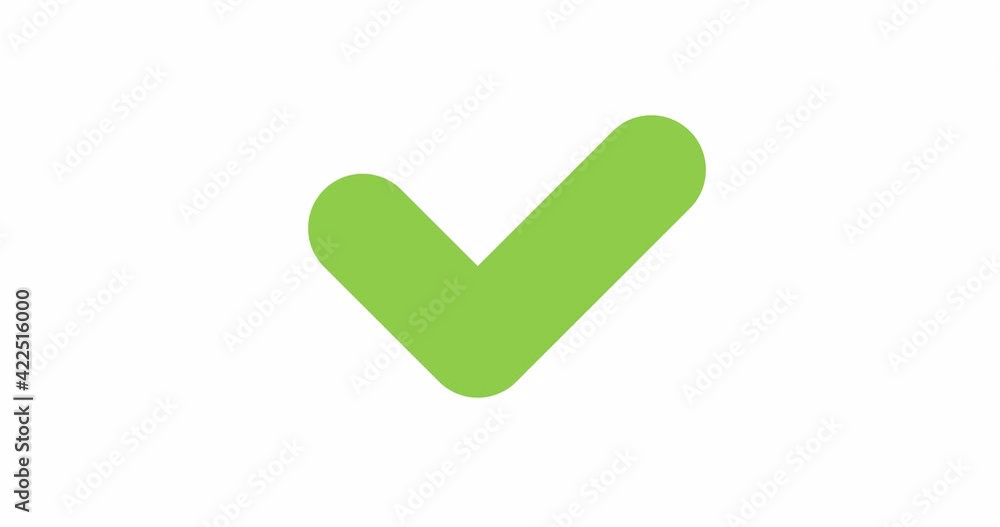 Animated check mark. Concept of completed assignment or consent. 4K video with alpha channel. Animated check mark. Concept of completed assignment or consent. 4K video with alpha channel.