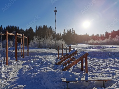 Outdoor gym, Kalhyttan, Sweden photo