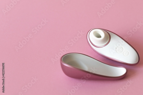  Vacuum masturbator for women, sex toy on pink background
