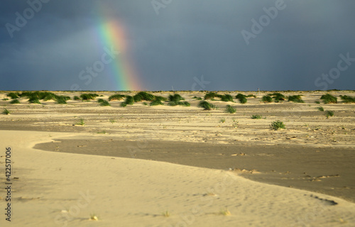 Amrumer Dünen mit Regenbogen	 photo