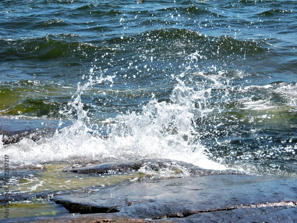 Fototapeta premium Beautiful waves of Baltic sea