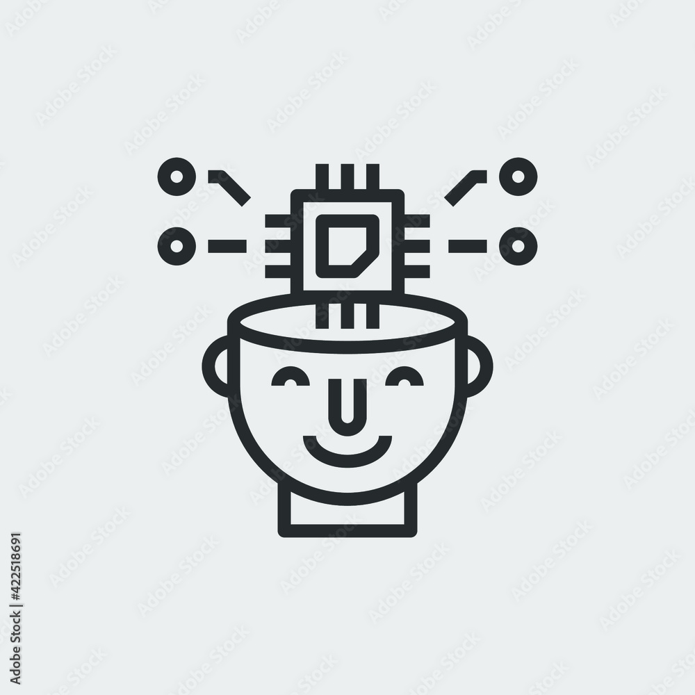 artificial intelligence icon sign vector artificial intelligence icon sign vector