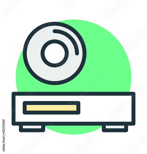 Cd Player Vector Icon