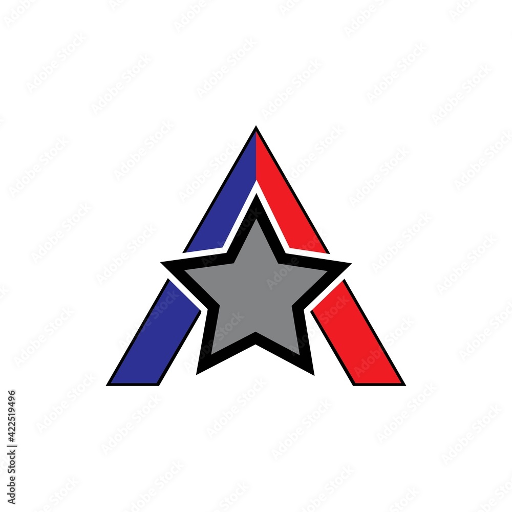 Obraz premium A Letter Logo Template vector icon illustration design