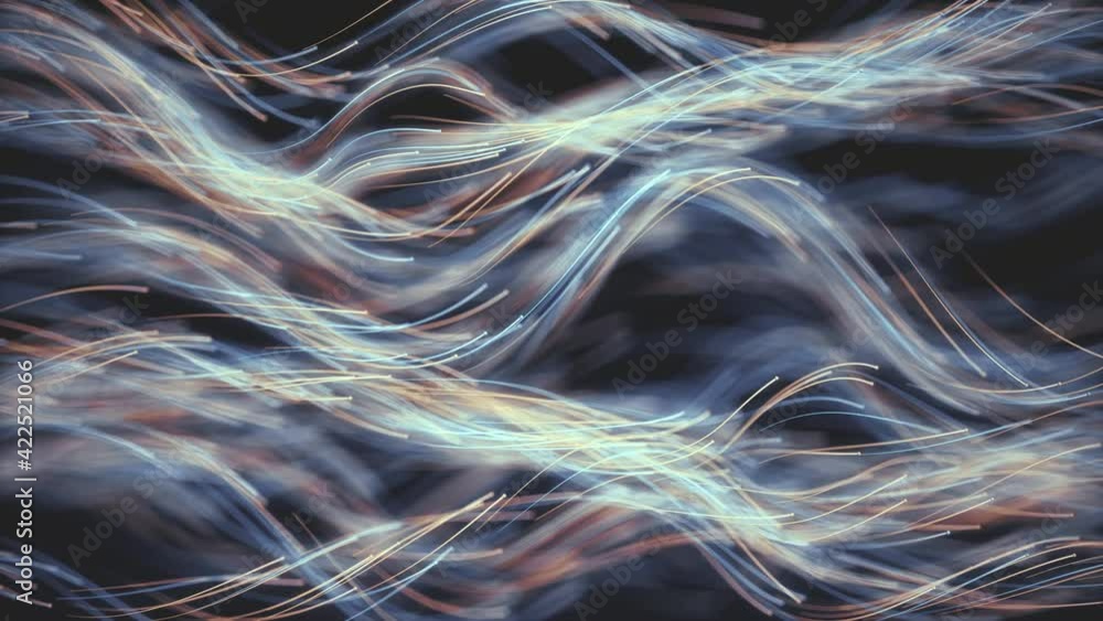 Seamless loop twisted blue and red neon lines stream. 3D striped creative texture. Information transfers in cyberspace. 4K, High-quality animation. Seamless loop twisted blue and red neon lines stream. 3D striped creative texture. Information transfers in cyberspace. 4K, High-quality animation.