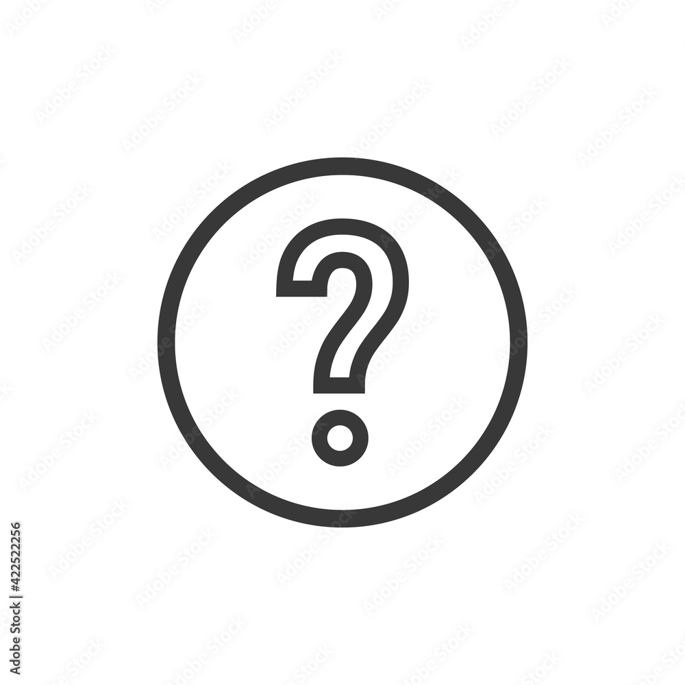 Question icon. Sign design on white background. Question icon. Sign design on white background.
