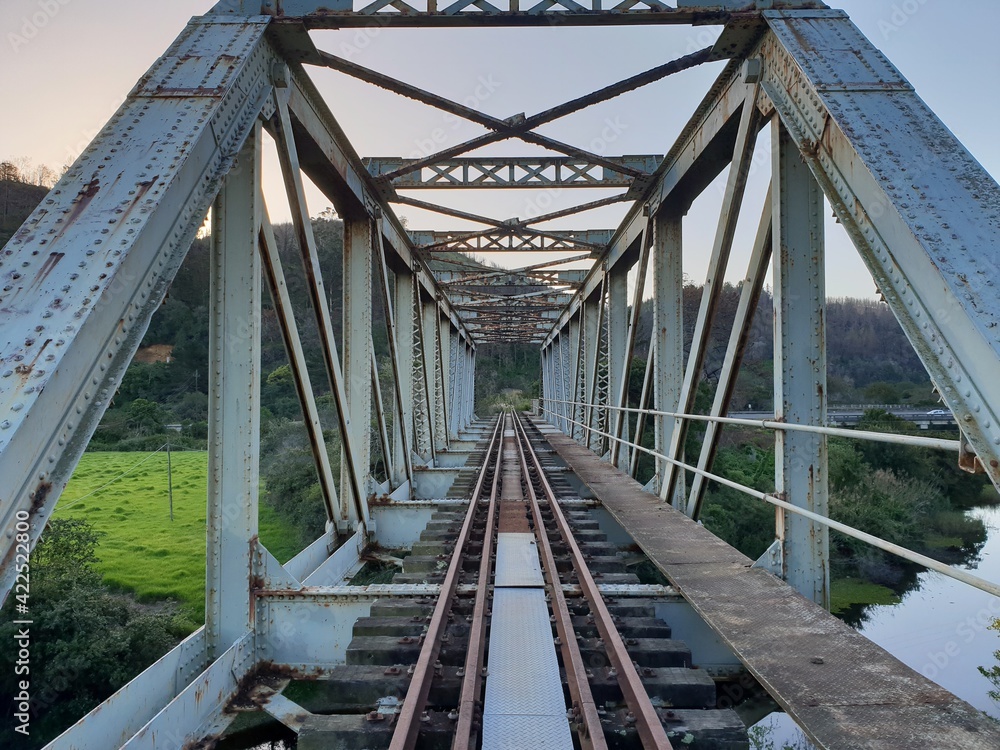 Railway bridge over river