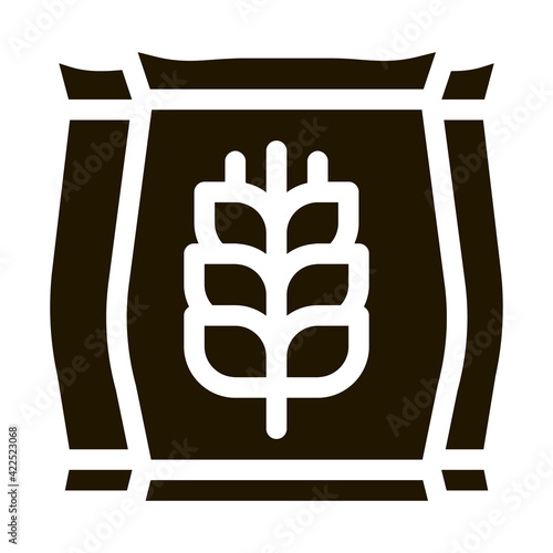 Wheat Bags Icon Vector Glyph Illustration