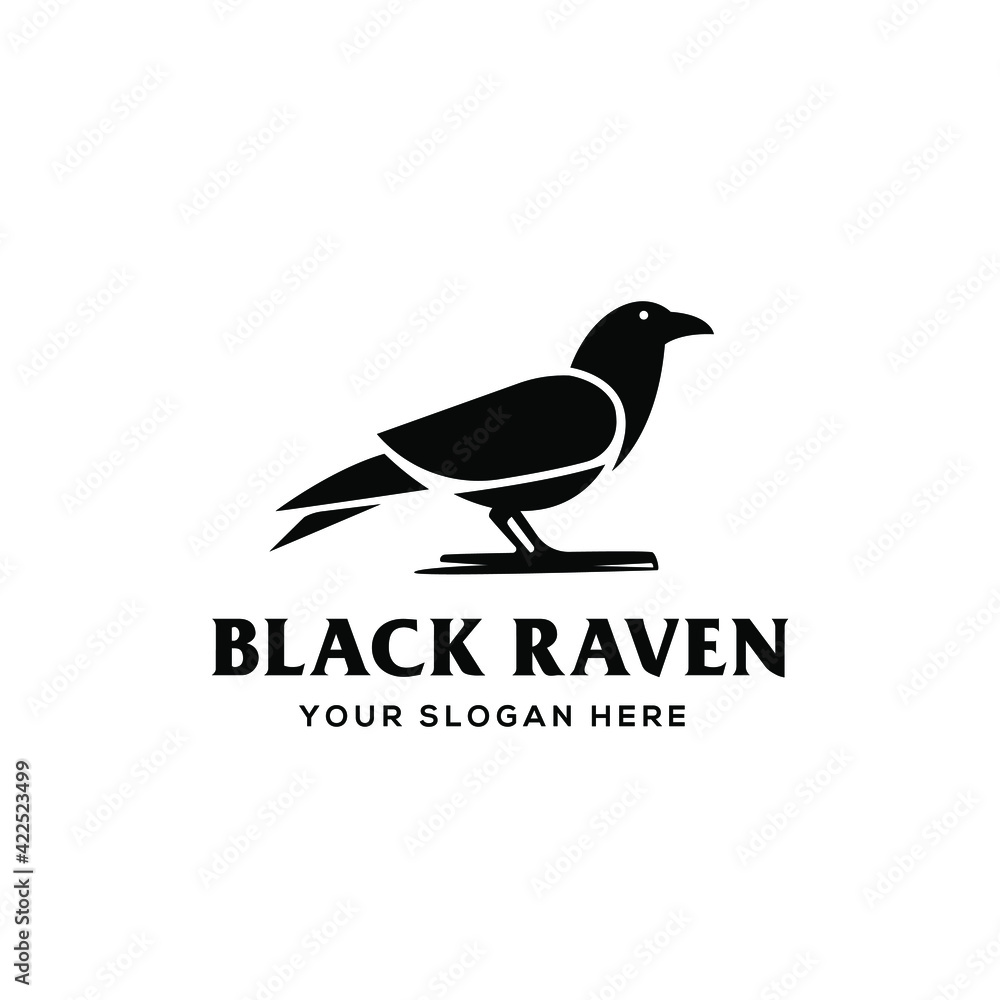 black raven logo vector idea black raven logo vector idea