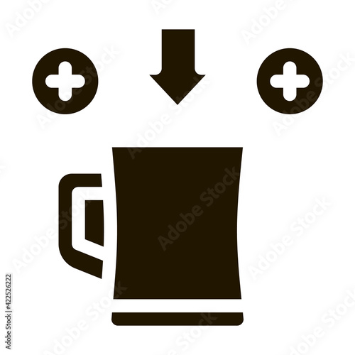 More Beer In Cup Icon Vector Glyph Illustration