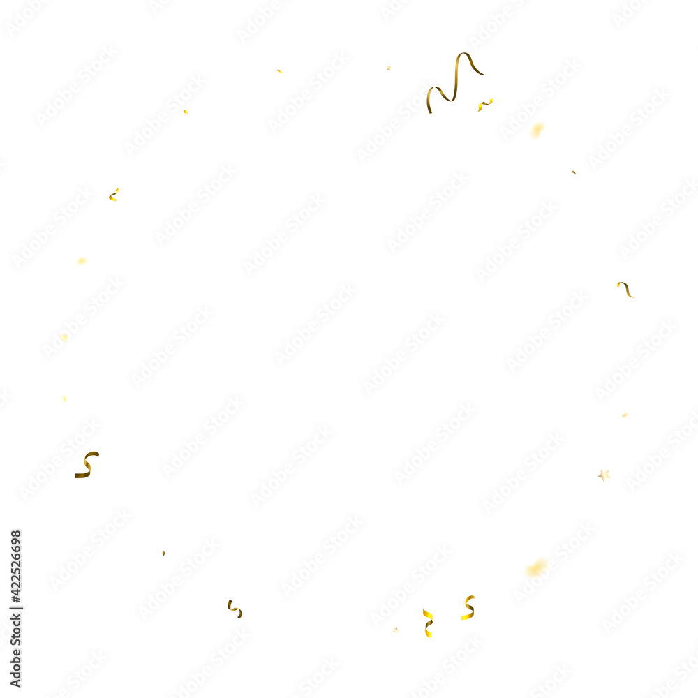 Obraz premium Holiday Serpentine. Gold Foil Streamers Ribbons.