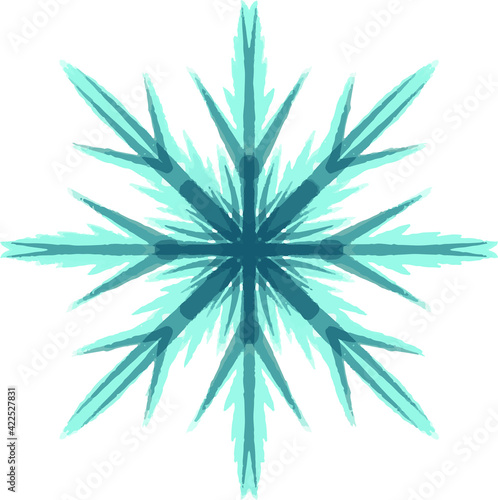 vector illustration of snow flake isolated