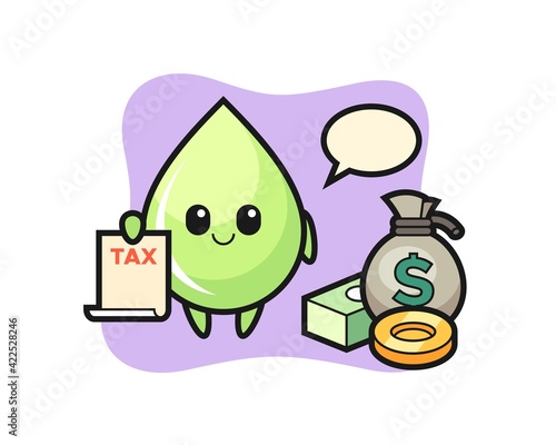 Character cartoon of melon juice drop as a accountant