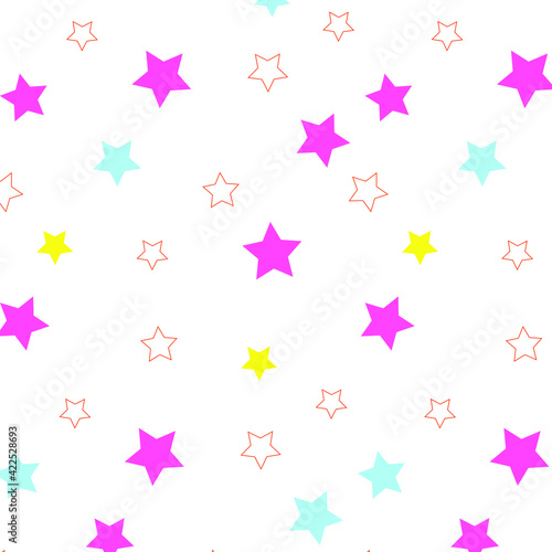 Stars vector pattern seamless background
