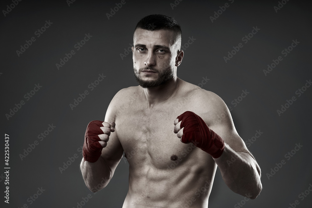 MMA fighter training MMA fighter training