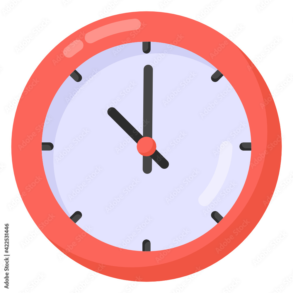 Flat trendy editable vector design of wall clock
Flat trendy editable vector design of wall clock