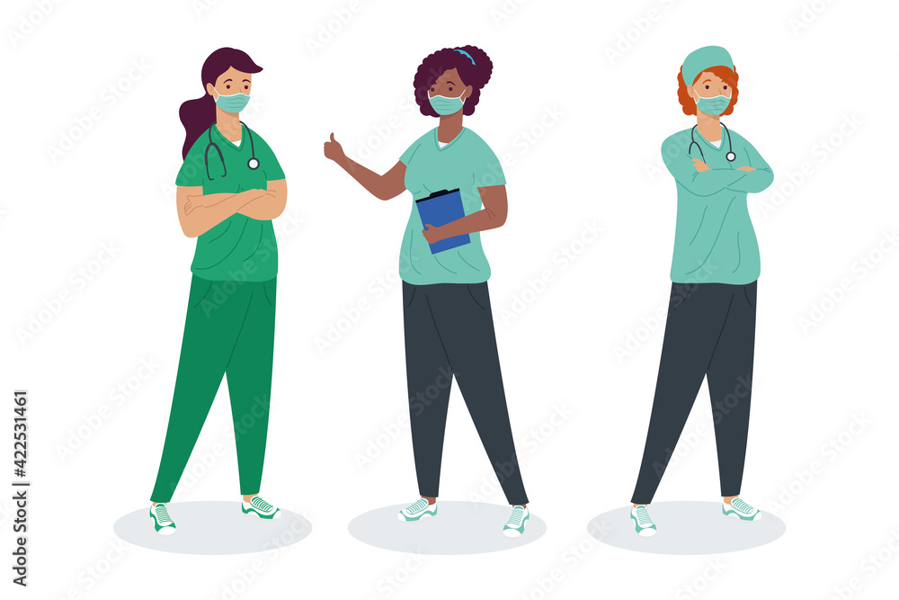 nurse and surgeons