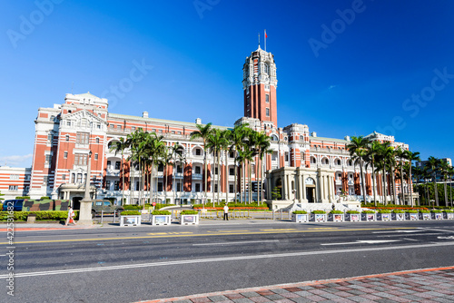 The Presidential Office Building in Taipei, Taiwan. The Baroque-style building is a symbol of the Government of Taiwan.