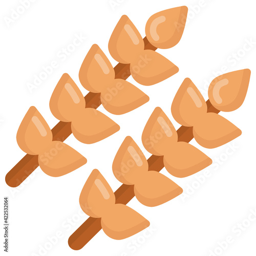 
Barley in editable vector design, healthy food 

