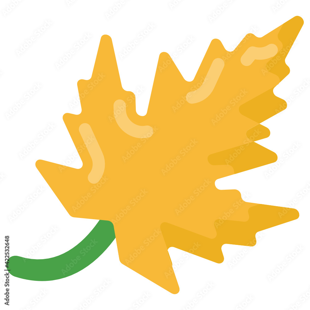 
Autumn leaf flat trendy icon, editable vector 

