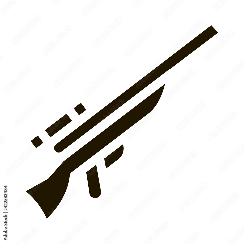 Hunting Gun Icon Vector Glyph Illustration Hunting Gun Icon Vector Glyph Illustration