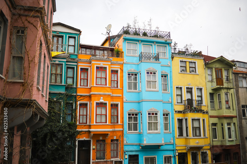 Old Houses in Fener District, Istanbul, Turkey