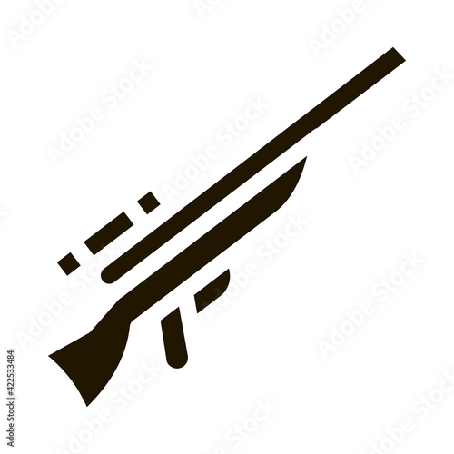 Hunting Gun Icon Vector Glyph Illustration